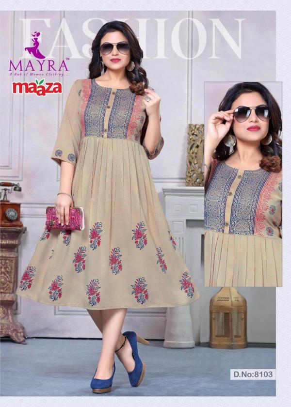 Mayra Maaza Rayon Fancy Kurti Collection 